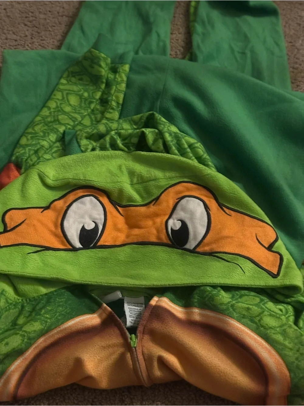 Nickelodeon Green and Orange Teenage Mutant Ninja Turtle Costume Onesie